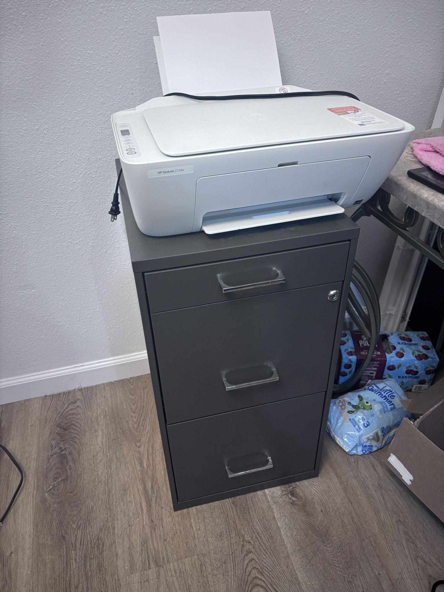 File Cabinet And Printer