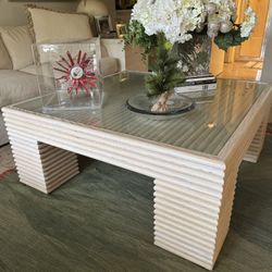 Light Oak Square Wood Coffee Table 