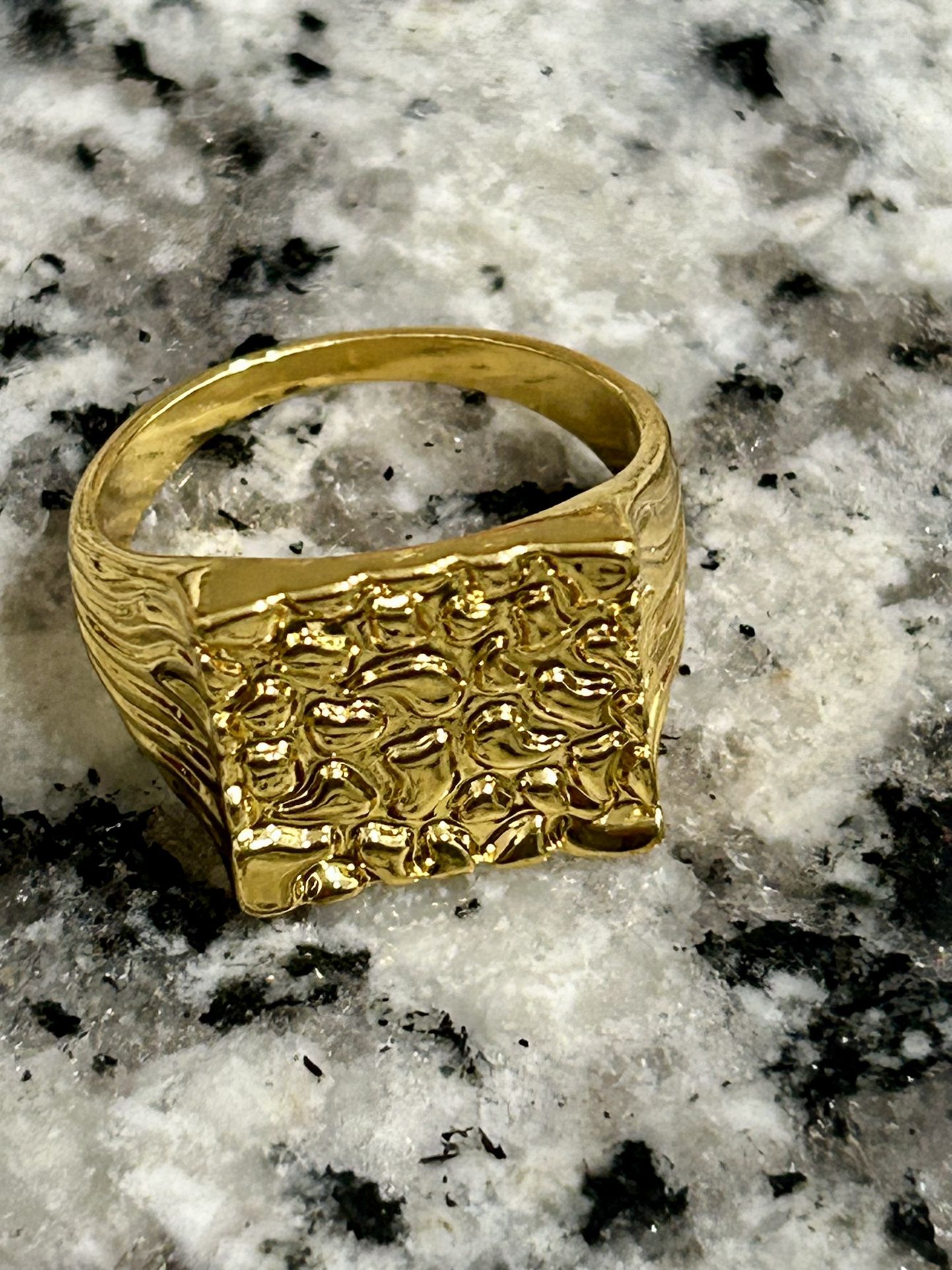 NEW 14 Karat GP Nugget Ring 
