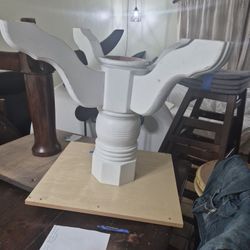 White Solid Wood Round Table ONLY