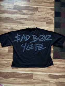 Junior H Sad Boyz Rhinestone Tee Size Large