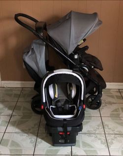 GRACO 2DUO  DOUBLE STROLLER WITH CAR SEAT
