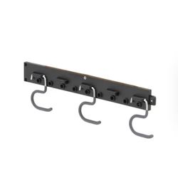64 in. Expandable Wall Mount Tool Organizer Black and Gray
