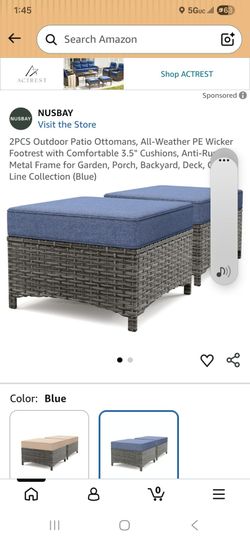 Outdoor patio Ottoman