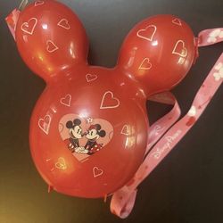 Disney Mickey Minnie Mouse Heart Popcorn Bucket Theme Park Souvenir