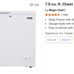 Chest Freezer - 7 Cu. Ft.  Magic Chef