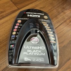 Monster Cable HDMI UltraHD Black Platinum 8ft