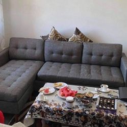 New Reversible Sectional.  Grey.  86 X 59. Free Delivery!