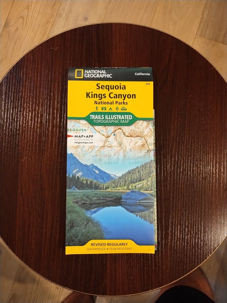 Sequoia Kings Canyon National Geographic Map 2024