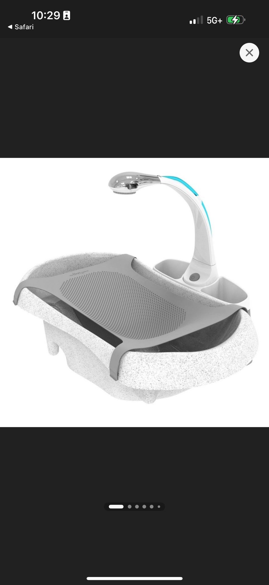 Rain Shower Baby Spa Tub with Soothing Spray Showerhead