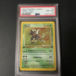 Pokémon Jungle PSA 8 Pinsir 1st Edition