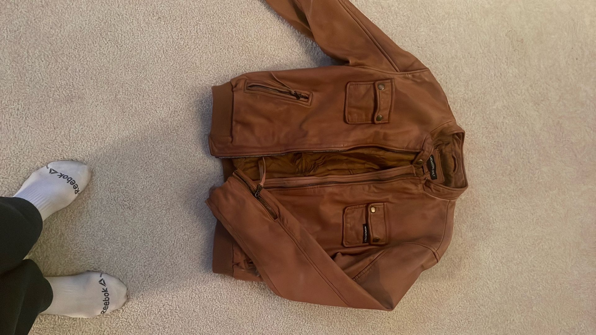 Members Only leather jacket