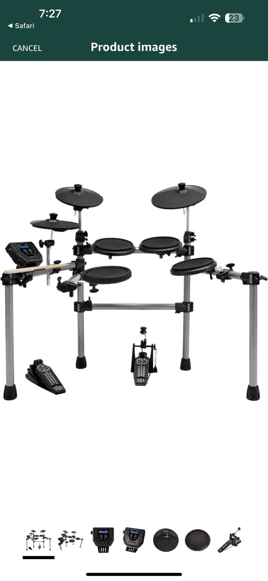 Simmons SD500 full-sized 5-piece electronic drum kit 