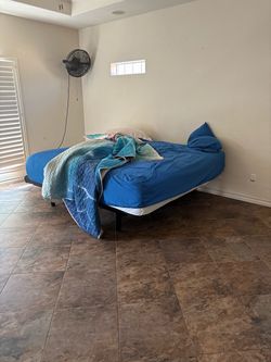 King size bed with frame
