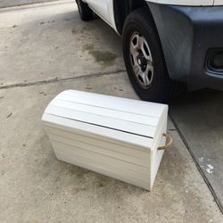 22 x 11 x 14" tall, cute little wooden storage crate