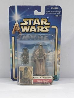 New Hasbro Star Wars Attack Of The Clones Tusken Raider Female With Tusken Child