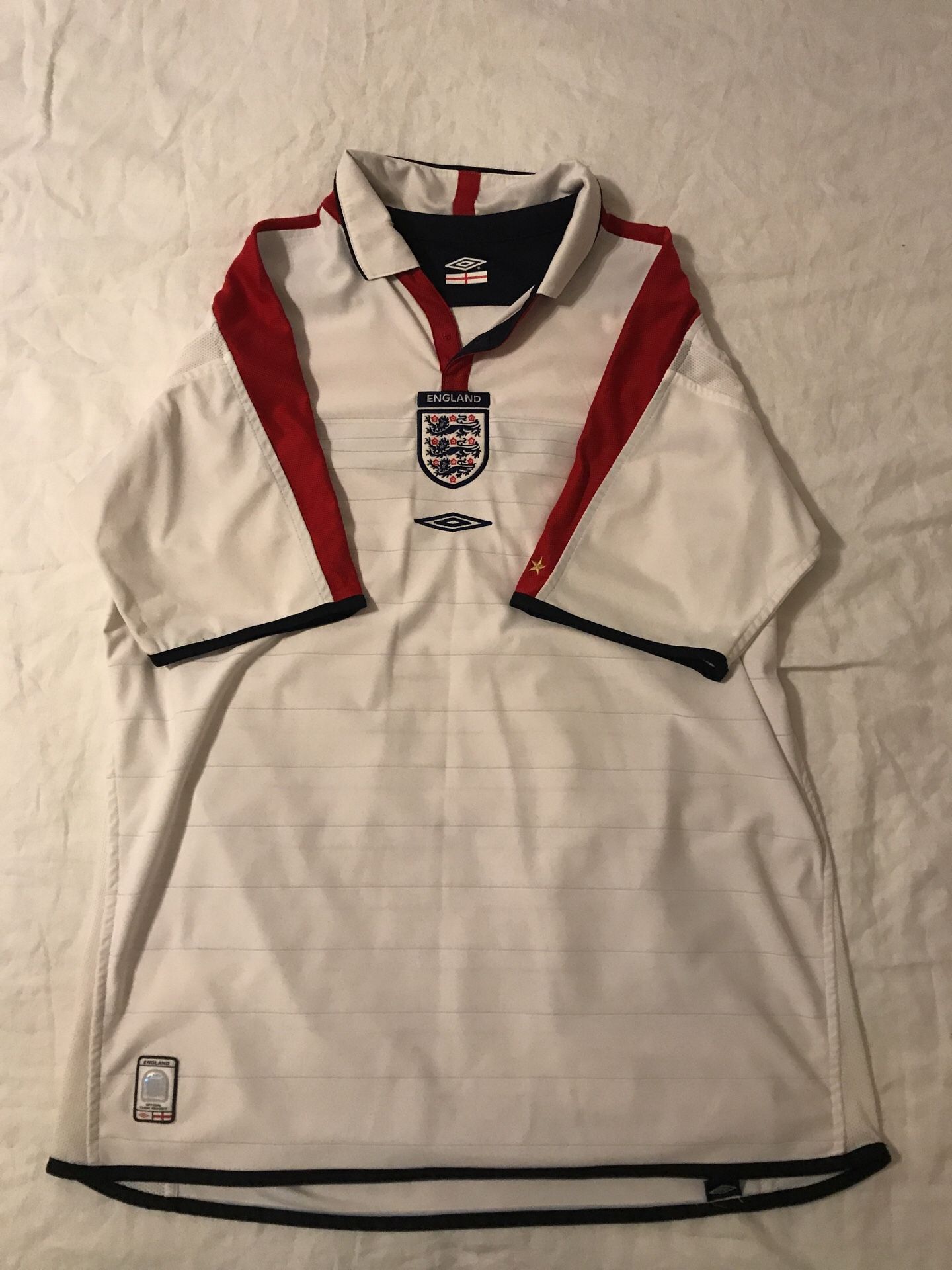 Team England 2002 World Cup Soccer Jersey Men’s Large