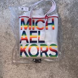 BNWT Gorgeous Rainbow MK Tote!
