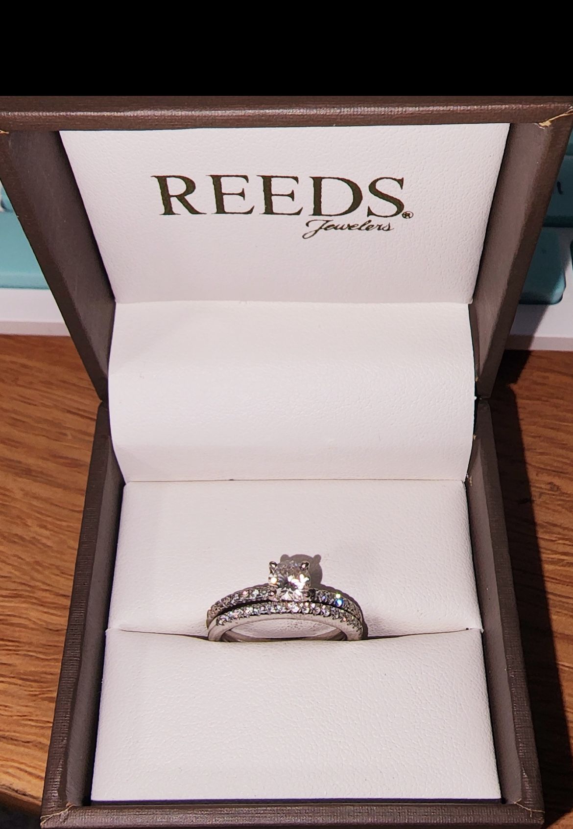 1 Karat Reeds Jewelers White Gold Wedding Ring Set