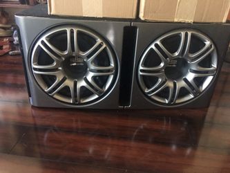 2 12 inch Polk audio subwoofer