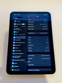 iPad Mini A17 Pro Blue 256GB WiFi