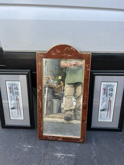 Chinese Painting And Antique Mirror