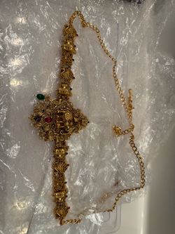 Gold-Tone Temple Jewelry Waist Belt