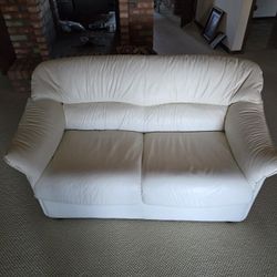 White Leather Couch