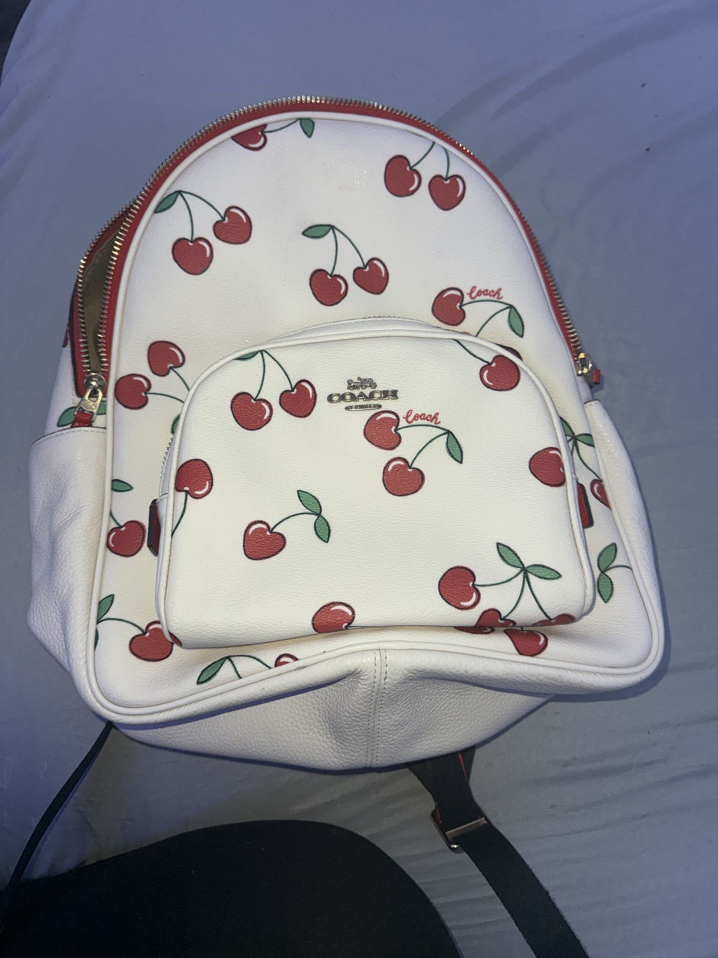 Coach cherry backpack