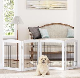 Brand New 4 Panel Freestanding Pet Dog Gate 24"H by 80"L