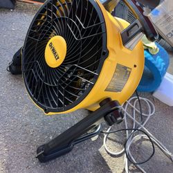 DEWALT 16 in. Yellow 3 Speed Benchtop and Hanging Drum Fan