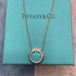 Turquoise Pendant Necklace Diamond Round 