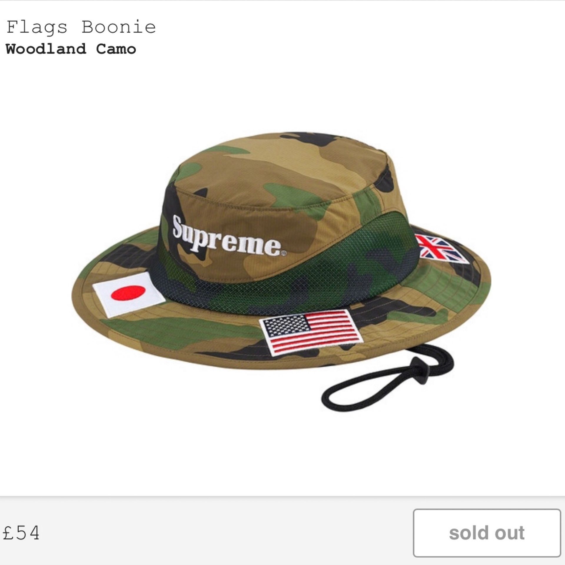 Supreme boonie flags M/L