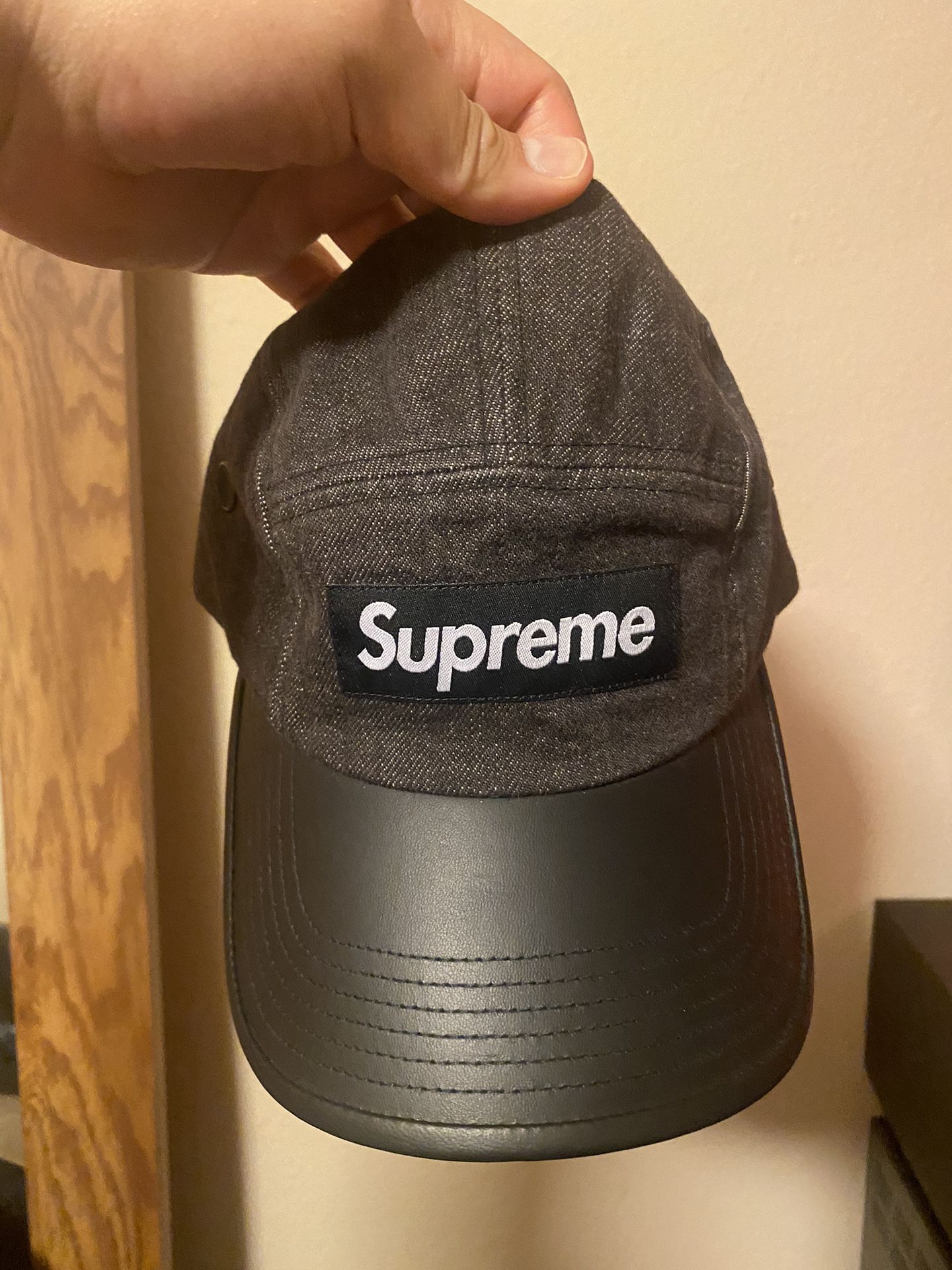 Supreme Leather Brim Hat Brand New
