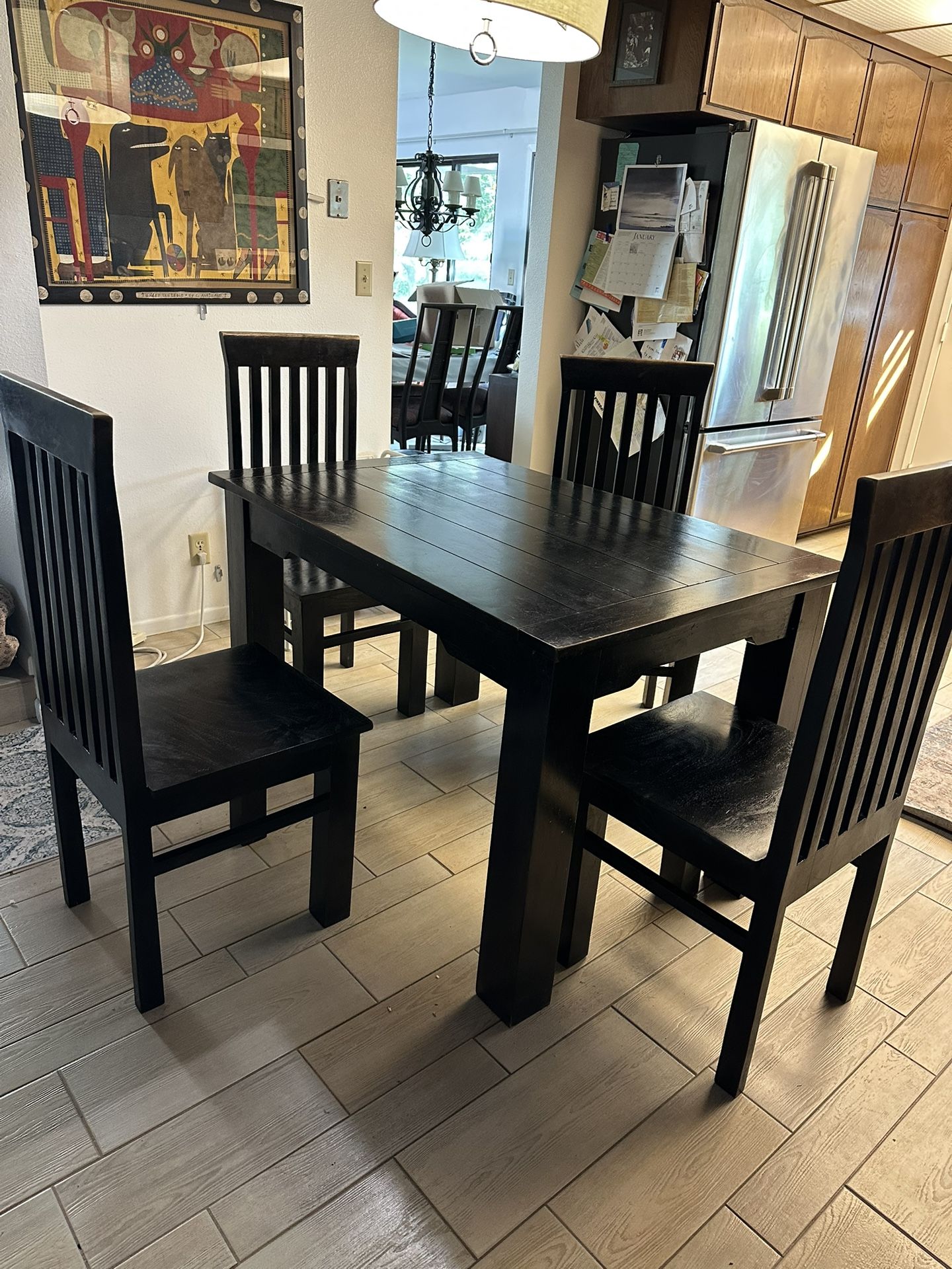 Mission / Shaker Style Wood Dining / Kitchen Table