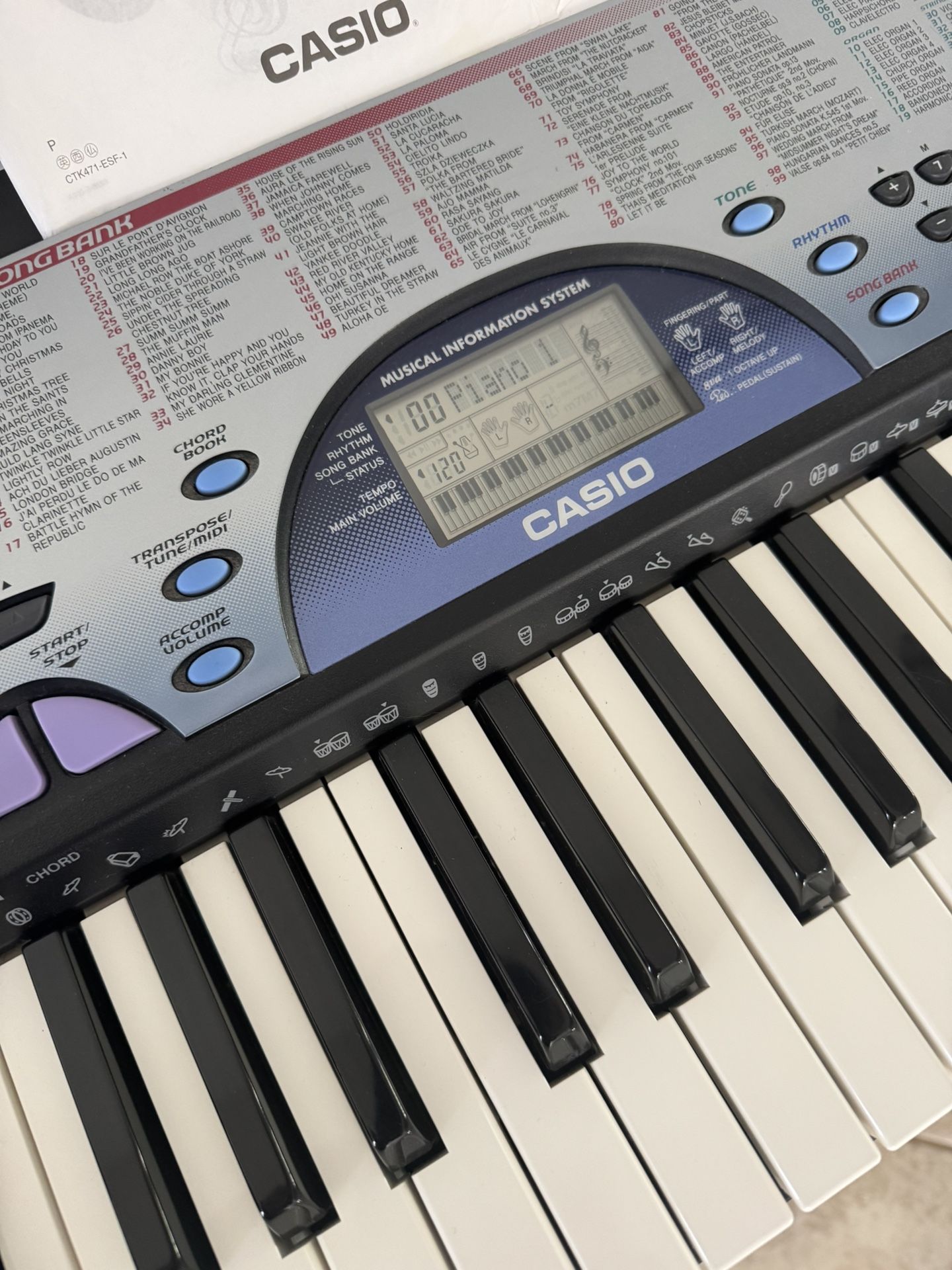 Casio CTK-471 Keyboard And Adjustable Stand