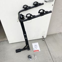 $55 (NEW) Tilt Folding 2-Bike Mount Rack Bicycle Carrier for 1-1/4” and 2” Hitch Cars 70lbs Capacity 