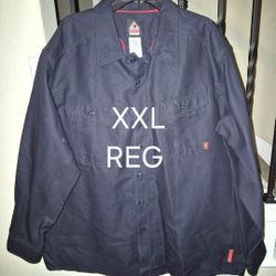 BULWARK FRC IQ SERIES LIGHT WEIGHT CONFORT NAVY BLUE BUTTON UP SHIRTS 