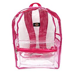 Pink Dickies clear vinyl backpack