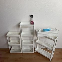 Mixed IKEA Vesken Shelves / Carts