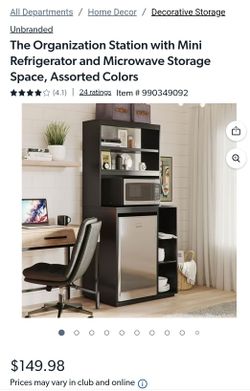 New in Box Mini Fridge and Microwave Organization Station