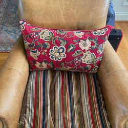 Pillow Case Red Velvet Pillowcase Only, Floral Scroll Stitching In Olive, Dark Green, Navy Blue, Beige, Tan, Salmon. Non Smoking Home