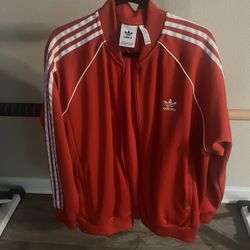 Adidas Red Track Jacket - Classic Full Zip, Size 2xL - Great Condition!