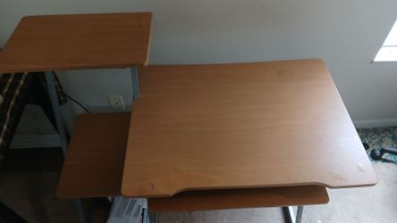 Wooden computer table