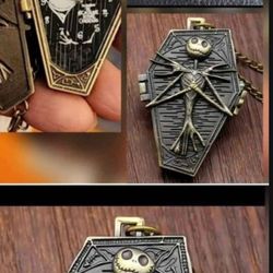 Nightmare Before Christmas Jack Skellington Halloween Pocket Watches 40 each SHIPPING AVAILABLE