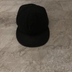 All Black Fitted Cap LA