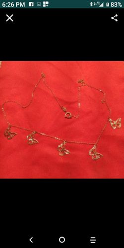 10k.gold butterfly necklace