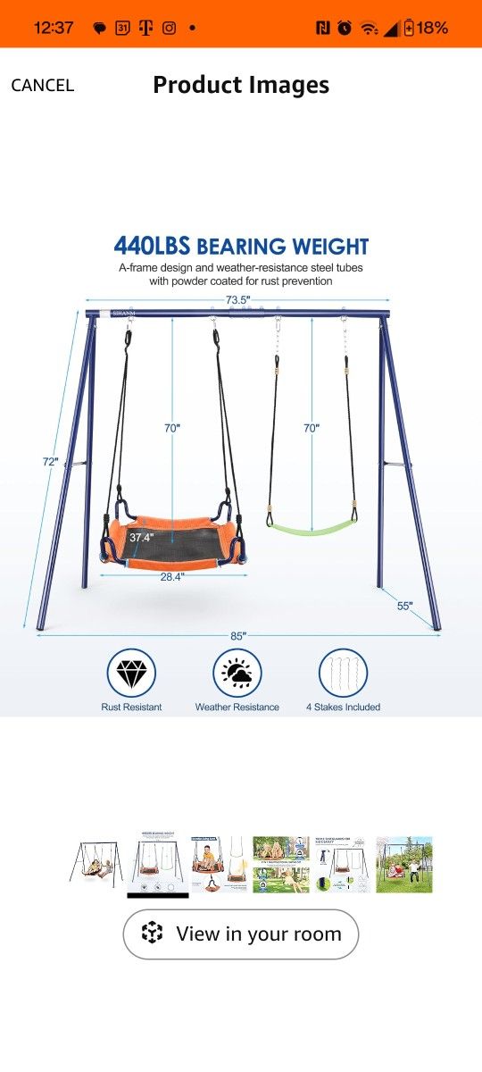 Swing Set - Like New