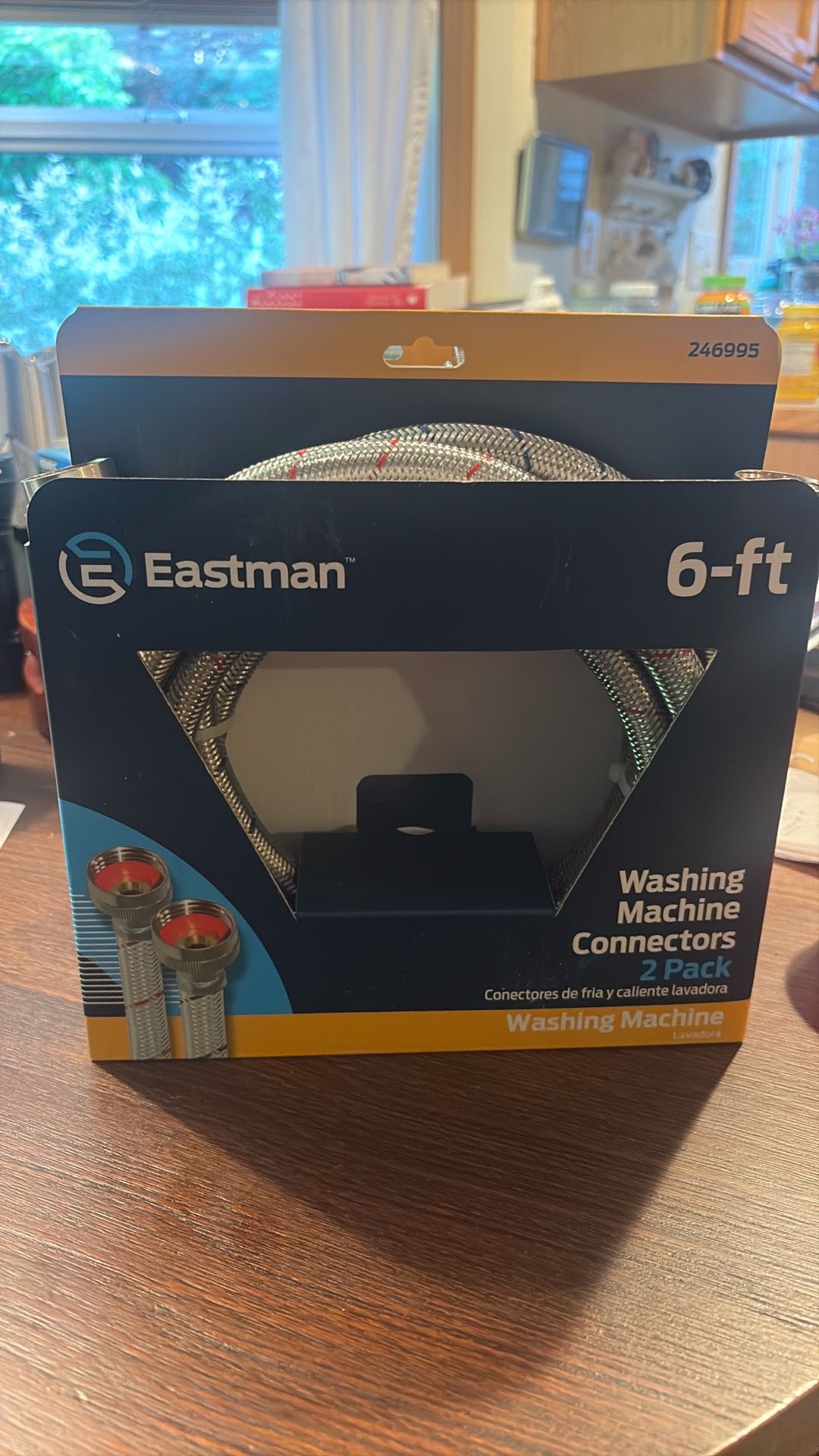 Eastman 6 foot washing Machine Connectors 2pk