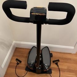 Sportsroyals Stair Stepper with Handlebar and Resistance Bands